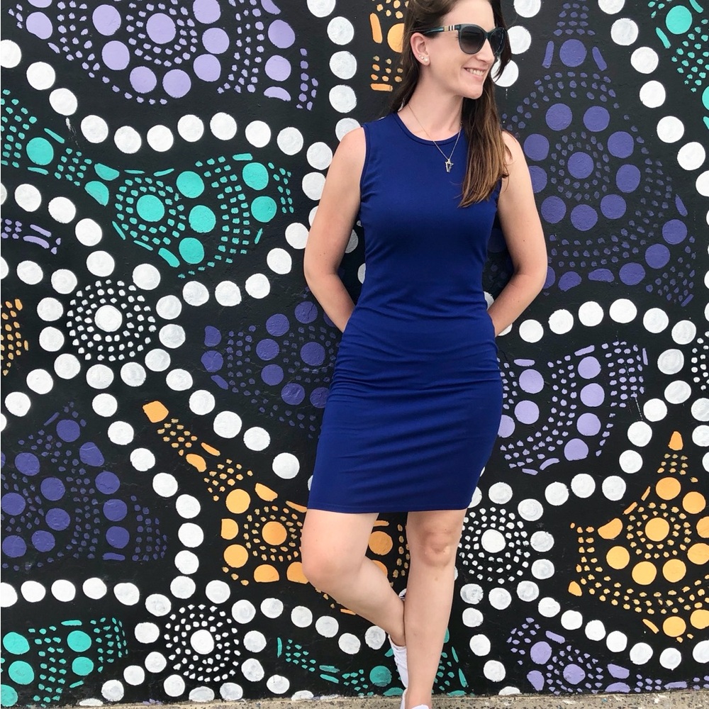 Lauren Ralph Lauren Blue Sheath Mini Dress